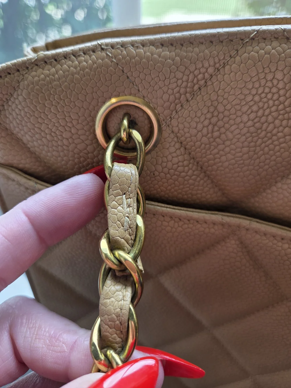 Chanel CAVIAR JUMBO CC TURNLOCK SHOPPER *MINT*